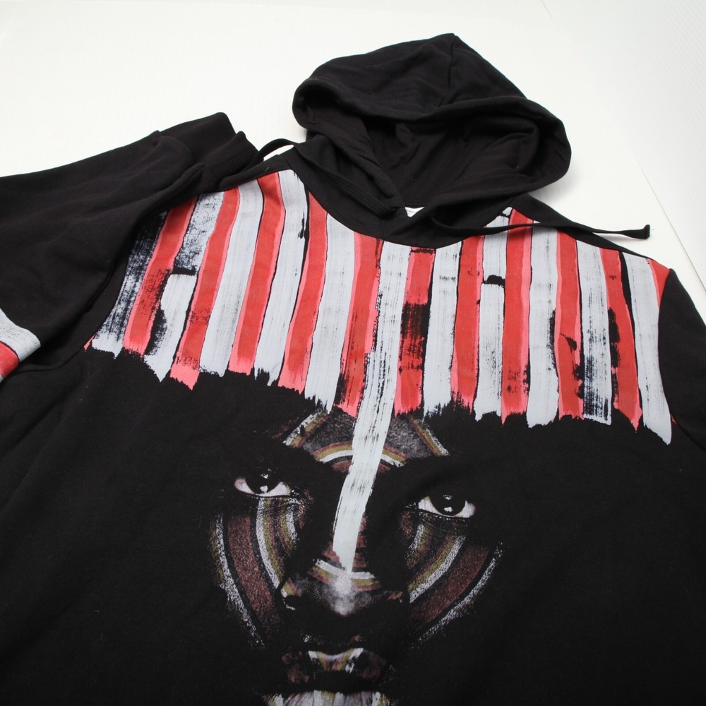 Les Benjamins Hoodie Men Large Black Graphic Portrait Istanbul Cotton Sweatshirt